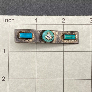 Cravate à clipser personnalisée pour hommes Boutons de manchette en métal blanc argenté Boutons de manchette fins maçonniques et pinces à cravate ronpex de qualité supérieure - Product Image 4