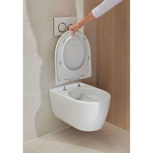 WC suspendu sans bride GE ICon avec chasse d'eau profonde, forme fermée, profondeur 53 cm, blanc - Lot de 1 - Product Image 4