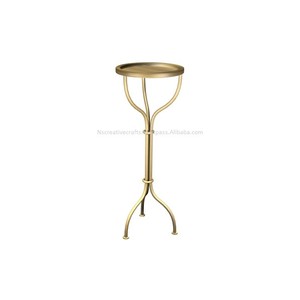 The Hot Trending Glam Gold Round Accent <b>Table</b> Brings Elegance and Functionality Together with Its Round <b>Marble</b> <b>Top</b> - Product Image 2
