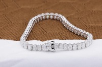 Bracelet tennis en or massif 14 carats CLEAR STAR avec diamants ovales de laboratoire certifiés IGI, bijoux de luxe pour femmes