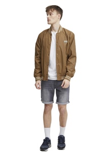 เสื้อแจ็คเก็ตนักบินแบบยูนิเซ็กซ์สำหรับฤดูหนาว แบบสองด้าน ซิป ผ้าขนสัตว์ ย้อมสีพื้น ความหนาปานกลาง สไตล์เบสบอล แบบมีกระเป๋า - Product Image 5