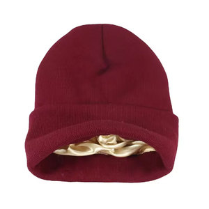 Chapeaux tricotés Beanie unisexe solide automne hiver casquette vierge couleur haute qualité chaud personnalisé Beanie logo de broderie personnalisé - Product Image 6