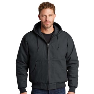 Sudadera con capucha térmica de forro polar grueso para hombre, 100% poliéster, ecológica, negra con forro gris - Product Image 4