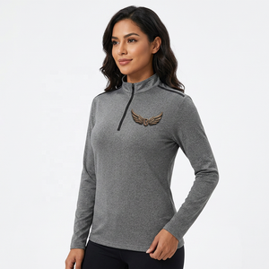 <b>Men's</b> <b>Grey</b> Half Zip Knitted Long Sleeve <b>Sweatshirt</b> Slim Fit Stand Collar Casual Autumn Wear Breathable Polyester Top - Product Image 3