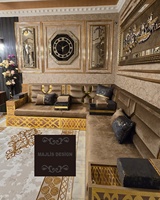 Ensemble de meubles de salon design marocain Majlis arabe 40cm hauteur assise comprenant un canapé tapis en laine table à rideaux FULL Home