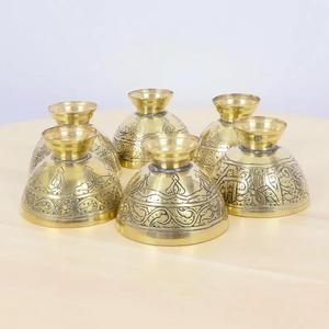 Tazón de Servir de Latón Chapado en Oro Pulido con Forma de Hoja Antigua, Tazón para Helado para Fiestas, Exportador Directo de la India, Apto para Lavavajillas - Product Image 2