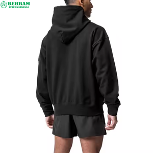 Jersey de impresión Digital personalizado de alta calidad, sudadera de lana de algodón 100%, ropa de calle, Sudadera con capucha térmica boxy recortada para hombre - Product Image 2