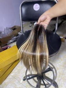 Top vente en gros Super Double dessiné os de cheveux bruts paquet droit vietnamien os de cheveux bruts soie droite 28 pouces faisceaux de cheveux humains - Product Image 6