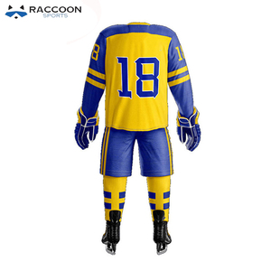 Ensembles d'uniformes de hockey sur glace personnalisés, dernier design, haute qualité, séchage rapide, respirant, 100% polyester, logo personnalisé, vêtements de sport pour hommes - Product Image 2