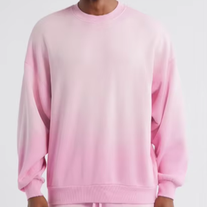 เสื้อสเวตเตอร์แฟชั่นสำหรับผู้ชายเสื้อสตรีทโอเวอร์ไซส์ไหล่ตกไหล่100% ผ้าคอตตอน480 GSM เสื้อสวมหัวหลากสี - Product Image 1