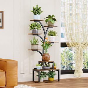 Supporto per piante all'ingrosso alto a forma di albero cremagliera per interni all'aperto gigante foglio di più esposizione di fiori per il giardinaggio domestico - Product Image 1