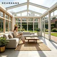 Kit de véranda préfabriquée en panneaux, sans condensation, avec toit Skillion en aluminium haute résistance pour villa et jardin, échantillon disponible