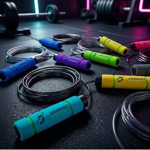 Corde à sauter numérique de haute qualité avec poignée en bois, 7 m, légère, portable, en plastique, longueur réglable, pour la gym et le fitness - Product Image 5