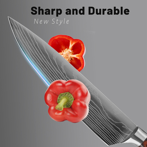 Venta al por mayor personalizado de alta calidad OEM ODM servicio japonés cuchillo de cocina cuchillo de Chef cuchillo de acero inoxidable con mango de madera Pakka - Product Image 3