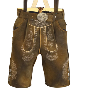 Pantalones Cortos Alemanes de Cuero para Hombre, Traje Tradicional para el Oktoberfest, para un NUEVO EVENTO - Product Image 1