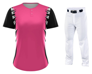 Ensemble d'uniformes de baseball personnalisés imprimés, respirant, anti-humidité, maillot à col en V à manches courtes, short à taille élastique, kit d'équipe pour - Product Image 2