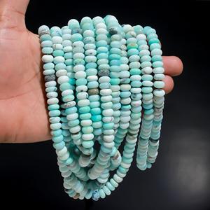 Best-seller Collier de perles de pierres précieuses opale bleue du Pérou de 16 pouces pour la fabrication de bracelets - Product Image 4