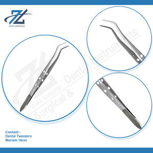 Pince à épiler dentaire Meriam 16cm en acier inoxydable Pince à épiler dentaire autoclavable Pince à épiler en coton Pakistan - Product Image 4