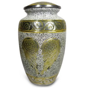Diseño de águila y urna de cremación para adultos de aluminio con acabado en color negro Urnas de cremación funeraria de metal de forma clásica. - Product Image 4
