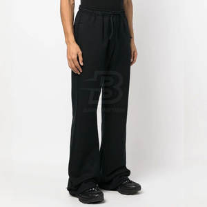 Pantalón de chándal acampanado de poliéster y algodón de alta calidad para hombre de último estilo 2025, ropa de calle informal con patrón recto - Product Image 3