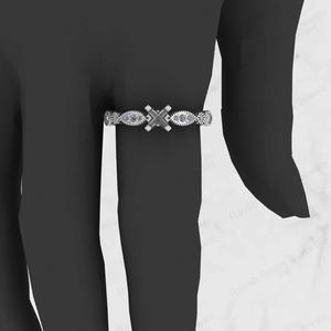 High Quality 925 Sterling Silver Half Eternity Semi Mount <b>Blank</b> Prong Setting <b>Ring</b> 5mm Zircon Gemstone Designer Custom Jewelry - Product Image 6