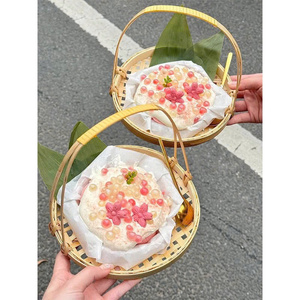 Plateau de service en bambou naturel/plateau en bambou à plusieurs niveaux/plateau à fruits Matériau en bambou de haute qualité pour la décoration Taille personnalisée - Product Image 5