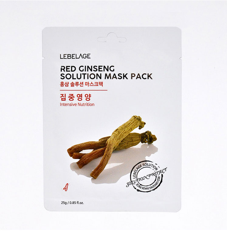 MASCARILLA DE SOLUCIÓN DE GINSENG ROJO 10 unidades/PAQUETE