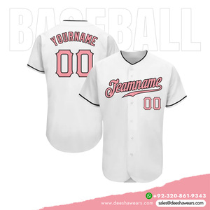 Venta al por Mayor de Camisetas de Béisbol DEESHA Personalizadas con Sublimación, de Secado Rápido, Transpirables, con Cuello en V y Botones Completos para Equipos - Product Image 4