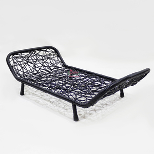 Artex Dong Thap-Cama de ratán PE negra para mascotas, tumbona para perros y gatos, cojín de piel para interiores y exteriores - Product Image 6