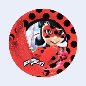 Platos Desechables Miraculous Ladybug de 23 cm, 6 Piezas, Artículos para Fiestas - Product Image 1