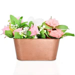 กระถางต้นไม้ทองแดงสำหรับตกแต่งสวนในร่มกระถางต้นไม้ทำจากไม้อวบน้ำหรือไม้ใบไม้สำหรับตกแต่งภายในบ้าน - Product Image 1