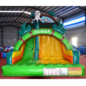 Tobogán Acuático Inflable Comercial con Temática de Bambú, Combo de Casa de Brinco Húmeda/Seca, Tobogán Inflable de PVC Premium, Tobogán Inflable Grande para Exteriores - Product Image 1