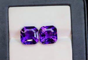 พลอยอเมทิสต์ที่ปลูกในห้องปฏิบัติการมีค่าสำหรับการทำเครื่องประดับเบาะพลอยอเมทิสต์ขนาด10มม. - Product Image 6