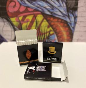 Boîte à cigarettes portable de luxe en carton, étui à tabac personnalisé avec tiroir en papier, emballage rigide de poche haut de gamme, réutilisable et écologique, 20 unités - Product Image 3