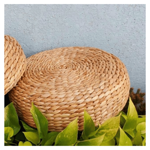 Coussin en jacinthe d'eau, tissé en jacinthe d'eau, pour s'asseoir au sol à l'intérieur, coins de lecture et décoration, fabriqué au Vietnam - Product Image 2