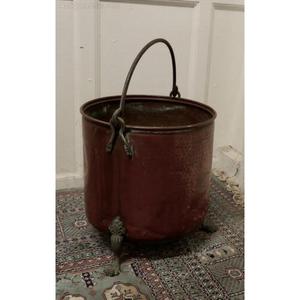 Vintage Copper <b>Coal</b> Bucket with a Patina Effect and Sturdy Construction & Ideal for Organizing <b>Coal</b> at Very Cheap Cost - Product Image 1