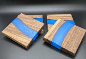 Posavasos clásico indio hecho a mano, mantel envejecido con diseño de madera con incrustaciones de resina, fabricante al por mayor, alfombrillas y almohadillas Premium - Product Image 3