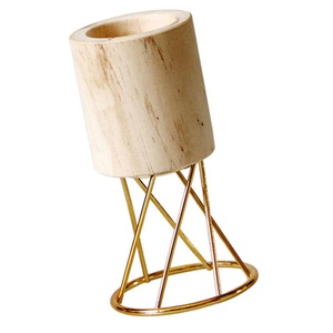 Bougeoir conique en bois durable fait à la main Unique bois naturel éclairage de table de noël vente chaude bougie de décoration de la maison - Product Image 6