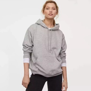2022 Sudadera con capucha ajustada de gran tamaño para mujer 100% algodón y poliéster elegante patrón sólido ropa de calle para invierno - Product Image 3