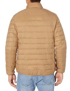 Chaqueta acolchada personalizada para hombre, abrigo de invierno estilo burbuja, gruesa, cálida, con soporte y cremallera, impermeable, a prueba de viento, ropa de abrigo informal frontal - Product Image 2