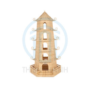 Factory Direct Customized Shape Rattan Tall <b>Wicker</b> Pagoda OEM Design Color Rattan <b>Lampshade</b> Made in Vietnam - Product Image 6