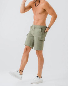 Pantalones cortos Cargo clásicos para hombre Tejido elástico de mezcla de algodón de ajuste relajado Ideal para senderismo o uso diario - Product Image 1