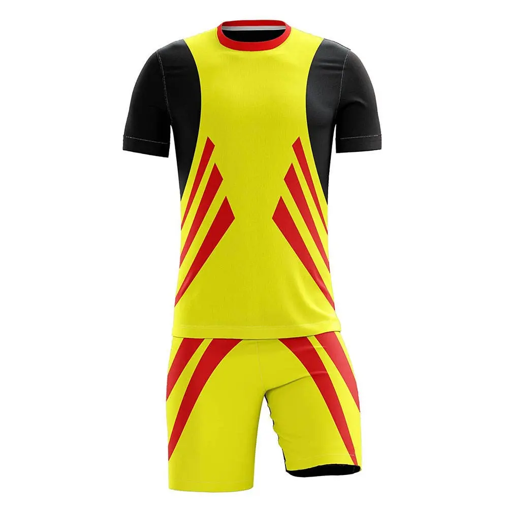 Cheap Low MOQ Sublimation Customized Soccer Uniform made of High Quality Polyester Fabric football Soccer Wear