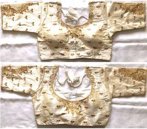 Fentam – chemisier de mariée en tissu de soie brodé à la main, de qualité Export - Product Image 6