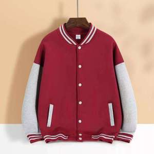 Blouson de baseball en laine pour homme, style urbain, personnalisable, vêtement d'extérieur d'hiver, couleur et logo brodés sur mesure, antibactérien, séchage rapide - Product Image 3