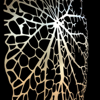 Sculpture murale contemporaine abstraite en feuille d'aluminium dorée, artisanat moderne, couleurs personnalisables, anniversaire, mariage, Diwali
