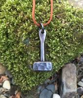 Collier pendentif en acier inoxydable, mini crâne viking/nordique/celtique/médiéval, bijoux, fait à la main, plaqué rhodium noir