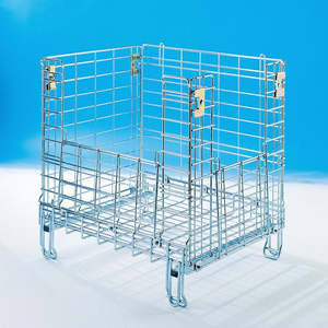 Conteneur en fil métallique demi-module 810x630x715 mm, conteneur en treillis métallique en acier - Product Image 1