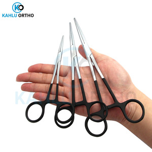 KAHLU-Pinzas hemostáticas para mosquitos, dientes rectos curvos, fórceps para microcirugía de acero inoxidable - Product Image 4