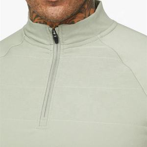 Vêtements de sport d'extérieur personnalisables pour hommes, coupe ajustée, col zippé, respirant, écologique, séchage rapide, manches longues, rashguard - Product Image 6